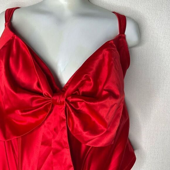 Adore Me Arianna Contour red low bustier corset Bra‎ 40G - Picture 3 of 9